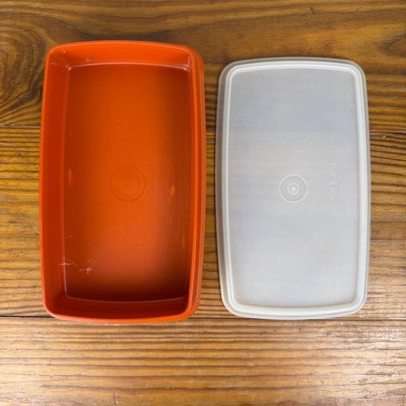 Vintage Tupperware Butter Dish + Rectangular Container | Modular Kitchen Set - Picture 9 of 13